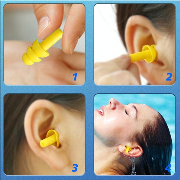 5pcs/1pcs Set Reusable Silicone Ear Plugs, Christmas Tree Shaped
