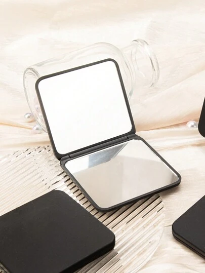 Black Portable Double-Sided Square Makeup Mirror, Best Gift For Sister, Aunt, Mum, Birthday, Festival, Party, Wedding, 1pc, Compact Vanity Mirror, Pocket Mirror, Small Mirror, Living Room Home Bedroom Bathroom House Decor, Travel Stuff, Wedding, Party, Birthday, Gifts For Men Mom Dad Best Friends Teacher, New Years, Accessories, Funny Gift,Makeup,Cheap,Room Decor,Vanity,Travel,Bedroom,Makeup Accessories,Mirror,Vanity Mirror,Mini Mirror,Compact Mirror,Mirror Small,Hand Mirror,Cheap,Stocking Stuffers,Makeup,Makeup Tools,Cheap Stuff,Gifts,Gifts For Women,Christmas Gifts