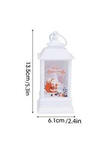 1入聖誕裝飾攜帶式led燈籠夜燈-聖誕老人和聖誕樹設計,用於家庭派對裝飾,聖誕新年禮物