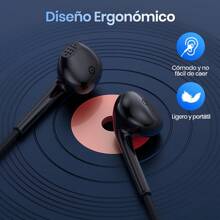 1Hora Audifonos Alambrico , TypeC AUT124 , 3.5mm AUT117 ( PIEZAS,1-2-4-6-8-10) - Blanco - Ver 3