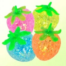 1pc Random Color Squishy Malt Sugar Strawberry Shaped Stress Relief Toy Slow Rebound Vent Toy - Multicolor - View 5