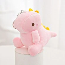 1 件組可愛毛絨恐龍娃娃吊墜女式鑰匙扣,女孩背包裝飾,送給最好朋友的粉紅色聖誕禮物,bff - 粉色 - 查看 8
