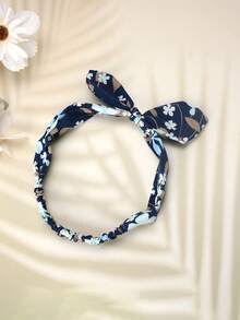 1 Pieza Diadema Con Cinta De Mariposa Estampada Para Mujer, Adecuada Para Uso Diario En Estilo Campestre - Multicolor - Ver 2