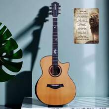 1塊復古錫牌金屬招牌有趣的獅子牆藝術獅子辦公室圖片牆裝飾獅現代家居裝飾藝術品男人的禮物,適用於卧室客廳擺放著裝,附有相框,尺寸為8*12英寸 - 彩色 - 查看 3