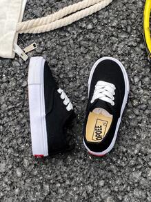 OPOEE 兒童帆布鞋，春/秋款，韓式風格，簡約風格，適用於男女童，時尚低幫款，休閒運動風格，經典百搭，滑板鞋款式