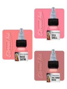 CORACIAS Eternal Ink Tattoo Ink 0.5 Oz Pink Shades, Tattoo Ink, Various Colors: Pink, Victorian Rose, Electric Raspberry, Light Magenta, Cotton Candy, Papaya, Pepto Pink, Rose Satin, Sea Shell, Nude Blush, Hot Pink, Different Tattoo Inks Shades To Choose From. - Pink - View 9