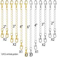 4-12pcs/set Diy Jewelry Making Kit Including Extension Chains, Lobster Clasps For Adults And Beginners Making Bracelets And Necklaces - Multicolor - View 14
