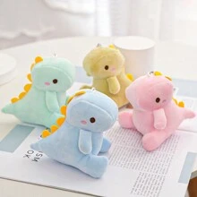 1 件組可愛毛絨恐龍娃娃吊墜女式鑰匙扣,女孩背包裝飾,送給最好朋友的粉紅色聖誕禮物,bff - 粉色 - 查看 1