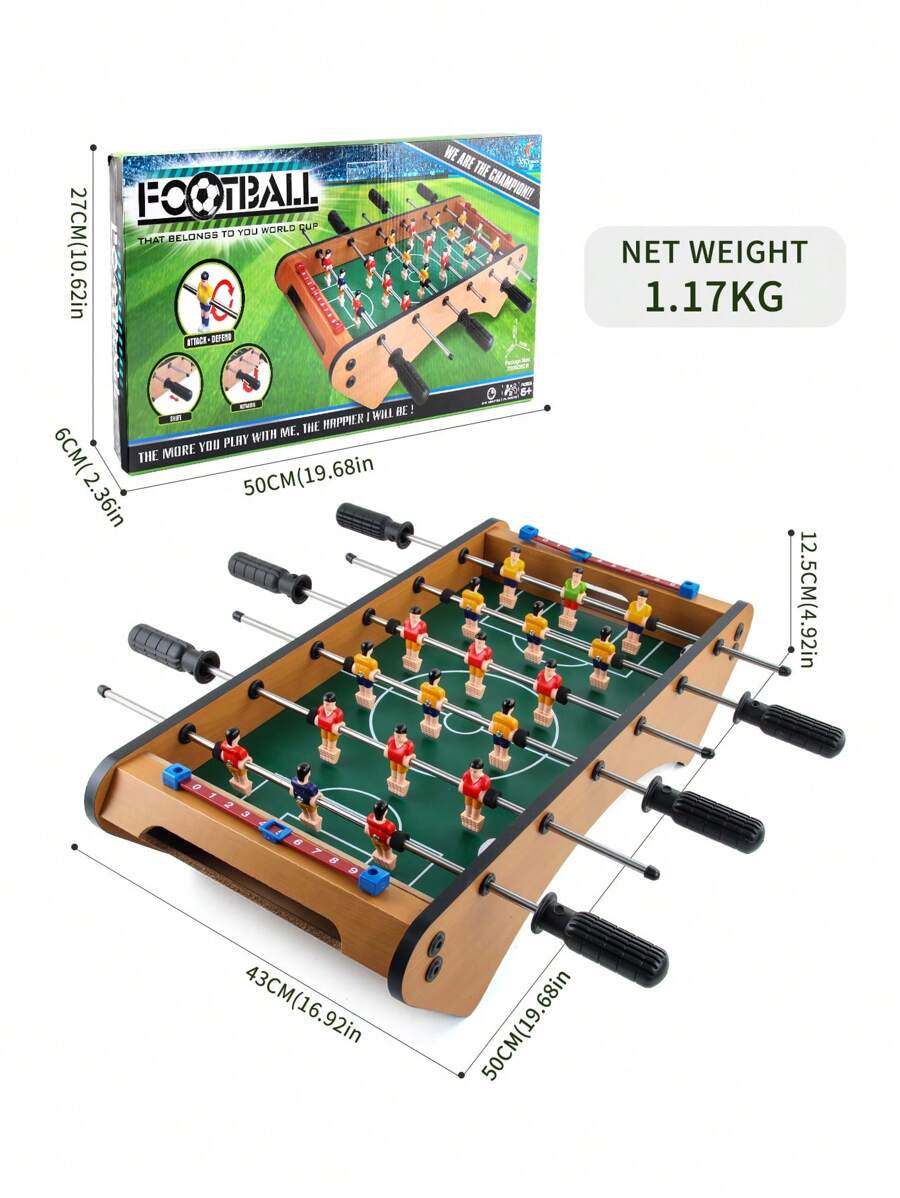 Interactive Game For Parties - Table Football Set With Low Legs And 6 Rows - Multicolor - View 1