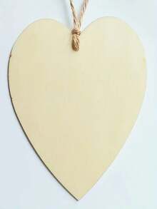 1個木製心形掛牌,聖誕樹裝飾,適用於臥室,是木工藝品 - 彩色 - 查看 5