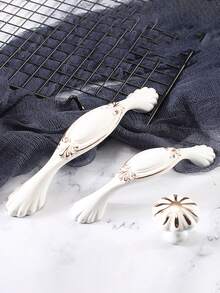 1把簡約玉鑲嵌抽屜/櫥櫃/門把手,單孔/孔距96mm/孔距128mm/孔距192mm - 白色 - 查看 9