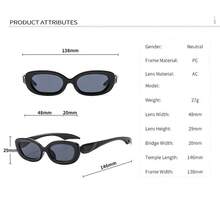 女士復古時尚橢圓框眼鏡 - 綠色 - 查看 4