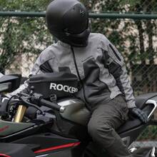 ROCKBROS機車油箱包，7吋觸控手機袋，硬殼防水背包貨櫃油箱手機包，7L容量，適用於機車旅行包 - 黑色 - 查看 7