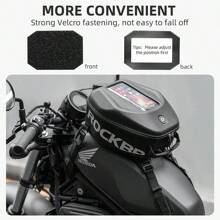 ROCKBROS機車油箱包，7吋觸控手機袋，硬殼防水背包貨櫃油箱手機包，7L容量，適用於機車旅行包 - 黑色 - 查看 6