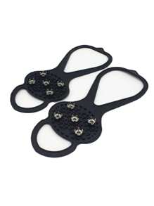 2 件/包冬季冰爪防滑鞋套搭配雪地鞋釘