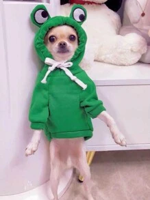 1 Miếng Con ếch Trang phục Hoodie Đối với Chó Hoặc Mèo - màu xanh lá - Xem 2