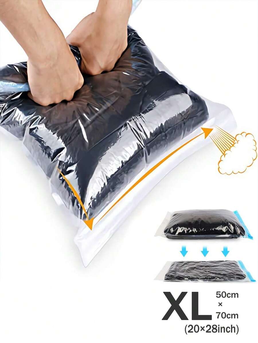 Bolsa de compresión de vacío enrollada a mano grande de 50*70cm, cubos de embalaje de compresión, bolsa de almacenamiento al vacío, bolsa de almacenamiento de ropa, organizador de viaje, set de bolsas de viaje para maletas y equipaje, esenciales de dormitorio universitario, organizador de almacenamiento para armarios, divisores de armario para ropa, bolsas para suéteres, calcetines, pantalones, jeans, ropa interior, accesorios escolares y artículos escolares