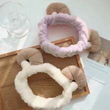 1 Miếng Cừu Sừng Dây buộc tóc Đối với phụ nữ , Phim hoạt hình dễ thương Băng đô cài tóc Cho rửa mặt Và Đang xin Khẩu trang - Màu tím - Xem 3