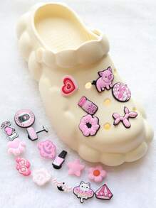 19件粉色系鞋面配件，用于装饰木屐（非鞋子自带配件） - 彩色 - 查看 1