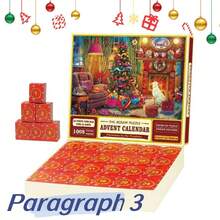 24pcs Christmas Advent Calendar For Girls And Boys, 1008pcs Christmas Countdown Puzzle Calendar - Multicolor - View 8
