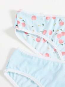 女士3入組水果和格紋印花內褲 - 彩色 - 查看 5