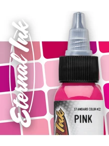 CORACIAS Eternal Ink Tattoo Ink 0.5 Oz Pink Shades, Tattoo Ink, Various Colors: Pink, Victorian Rose, Electric Raspberry, Light Magenta, Cotton Candy, Papaya, Pepto Pink, Rose Satin, Sea Shell, Nude Blush, Hot Pink, Different Tattoo Inks Shades To Choose From. - Pink - View 1