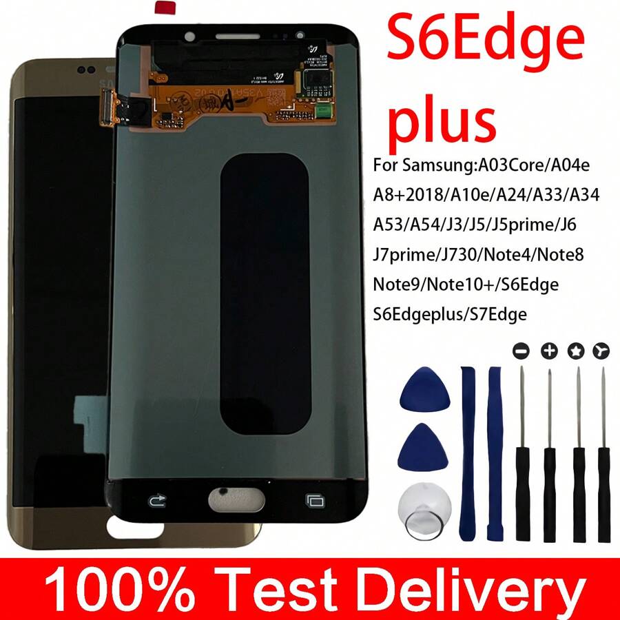 Reemplazo de pantalla LCD compatible con Samsung S6 Edge Plus, reemplazo de pantalla LCD - S6Edgeplus - Ver 1