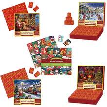 24pcs Christmas Advent Calendar For Girls And Boys, 1008pcs Christmas Countdown Puzzle Calendar - Multicolor - View 1