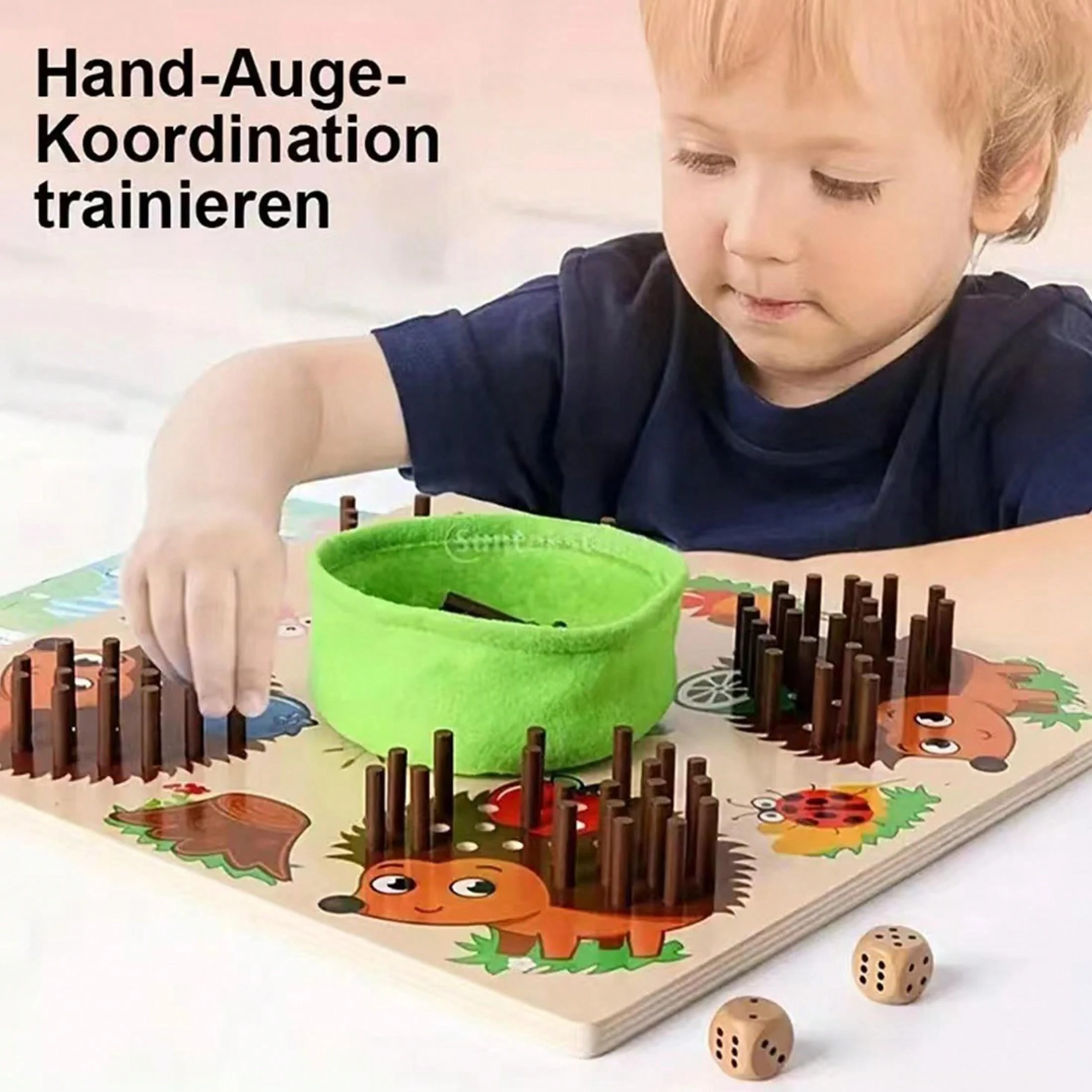 Christmas Decoration 1 Set Hedgehog Pick Up Sticks Game Hand Fine Motor