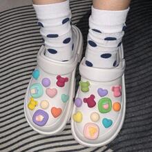 21 chiếc Phim hoạt hình dễ thương Gấu Đầu & Chấm bi Thiết kế Nhựa Mini DIY Trang trí giày , Guốc Phụ kiện - Nhiều màu - Xem 4