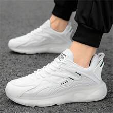 Men's Shoes New Arrival Street Outdoor Lightweight Running Shoes Sneakers With Air Cushion Sole, Youth Casual Sport Shoes - White - View 6