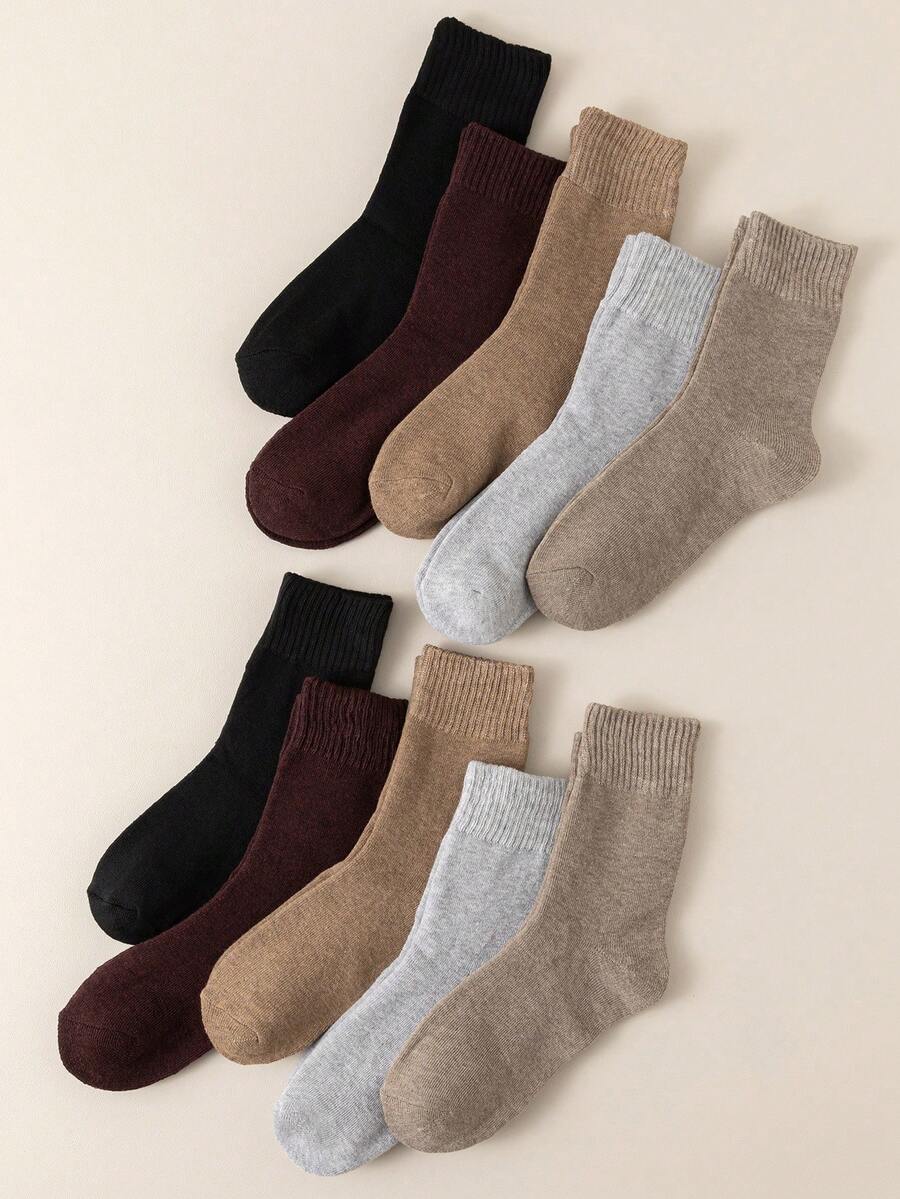 10đôi Của phụ nữ Dày Điền kinh Vớ thuyền viên Thích hợp Đối với Sử dụng hàng ngày - Nhiều màu - Xem 1