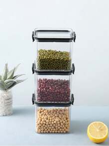 1 Stück Kühlschrankbehälter aus transparentem Kunststoff für Getreide, luftdichter Vorratsbehälter, nicht spülmaschinenfest, nicht mikrowellengeeignet