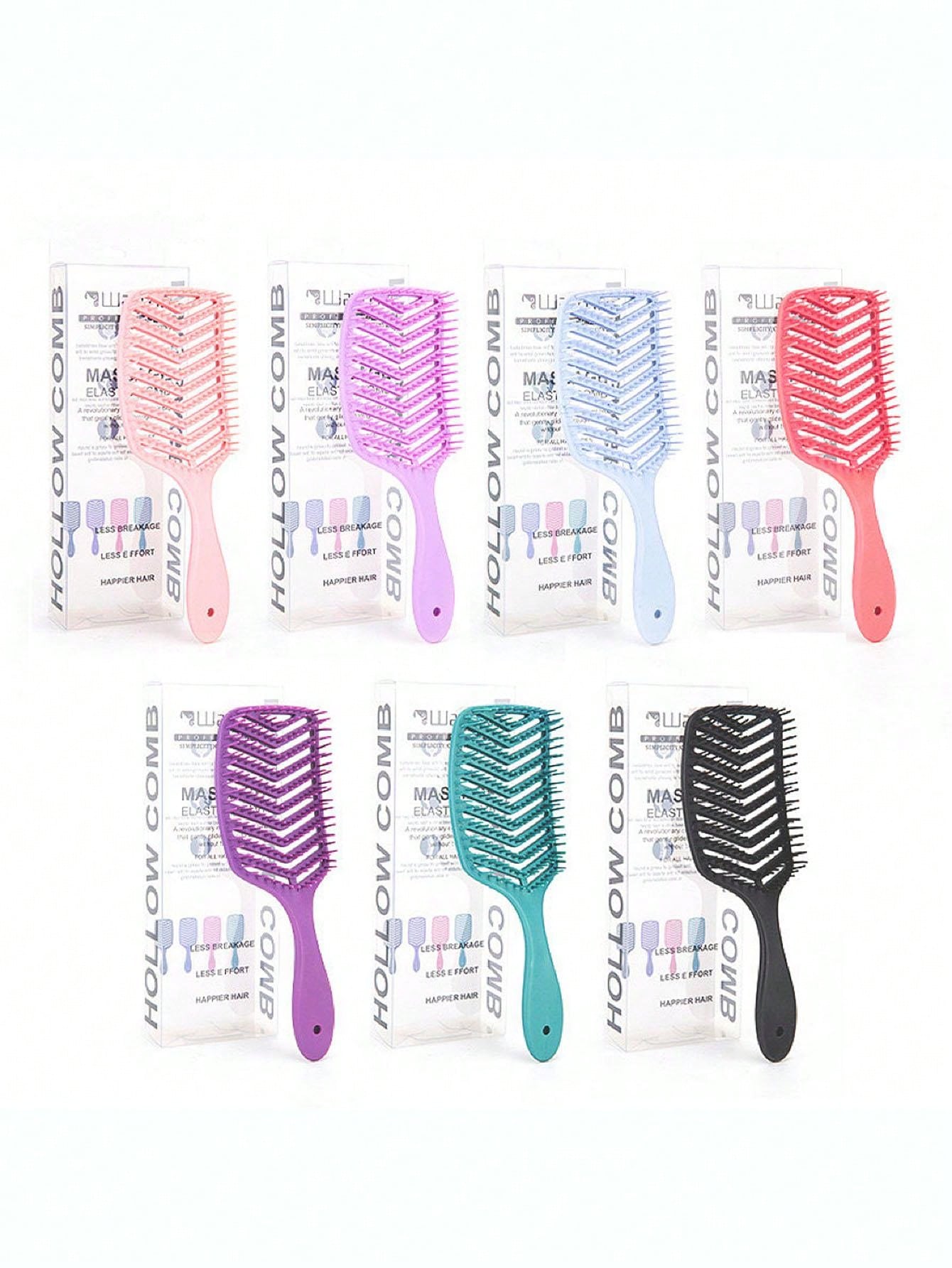 1pc Hollow Out Hairbrush, Massage And Static-free Comb, Creates Volume ...