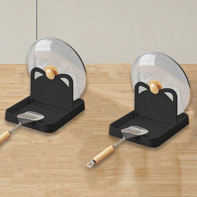 1 pezzo pieghevole Poggia cucchiaio Supporto con Supporto per coperchio pentola & slot per stoccaggio & posizionamento , casa & cucina