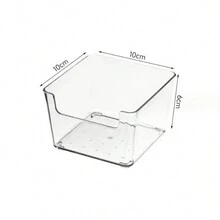 透明塑膠抽屜收納盒,附隔層,適用於辦公桌文具收納架 - 無色 - 查看 5