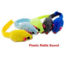 Youngever 24 Pcs Cat Toys Mice Rattle, Play Mice with Rattling Sounds, Cat Mouse Toys, Interactive Play for Cat, Puppy, Kitty, Kitten, in 12 Assorted Colors - Multicolor - View 3