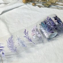 Waterproof Transparent Pet Tape, Ivy & Fall Leaves Series, Creative Autumn Plant & Purple Leaves, Diy Journal Decoration, Sticker & Scrapbook Tape - Multicolor - View 4