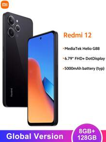 Xiaomi Global Version Mi Redmi 12 8+128GB MTK Helio G88 18W Charging 5000mAh Battery 90Hz Display 50MP AI Triple Camera IP53