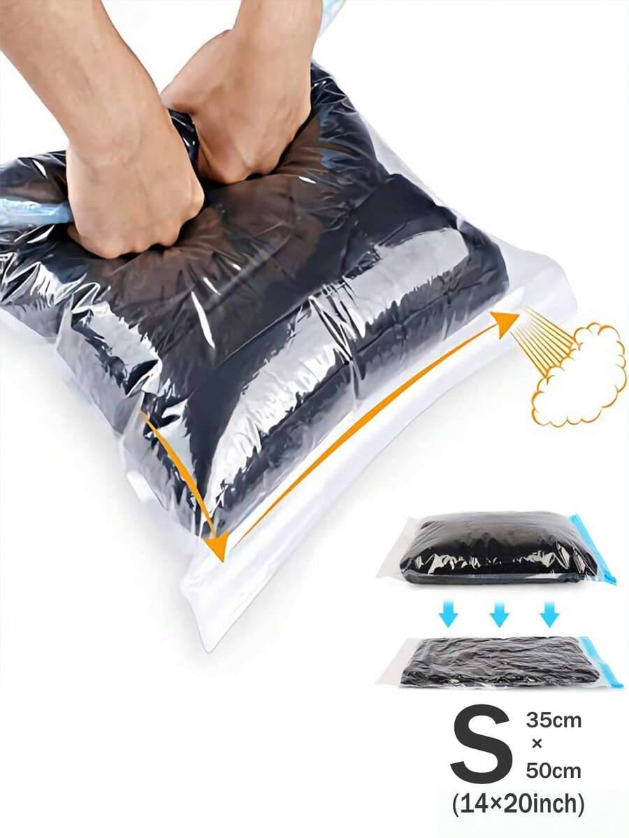 小型 35 * 50cm 手卷真空压缩袋，适用于旅行节省空间袋，可重复使用的卷起压缩袋，衣服收纳，旅行必需品抽屉衣柜整理器壁橱收纳绗缝袋床下整理盒抽屉/衣柜整理器/壁橱收纳/绗缝袋床下整理盒/隔断衣服垃圾袋衣服适用于家庭卧室/返校/宿舍/杂物/内衣/胸罩/衣服/内衣/内裤/裤子/牛仔裤/袜子/T 恤/连衣裙/鞋子/可折叠 6/7/11 网格/包装必需品/衣服收纳盖