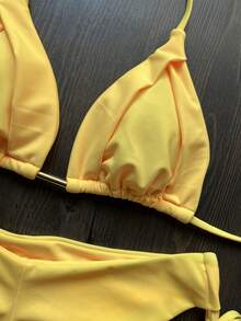 Solid Colored Bikini Summer - Yellow - View 3