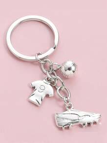 Football Keychain Footwear Keychain Personalized Football Keyring Athlete Souvenir Keychain - White - View 1