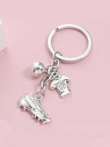 Football Keychain Footwear Keychain Personalized Football Keyring Athlete Souvenir Keychain - White - View 3