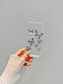 Sequins With Phone Charm Simple Anti-Shock Protective Case - Multicolor - View 5