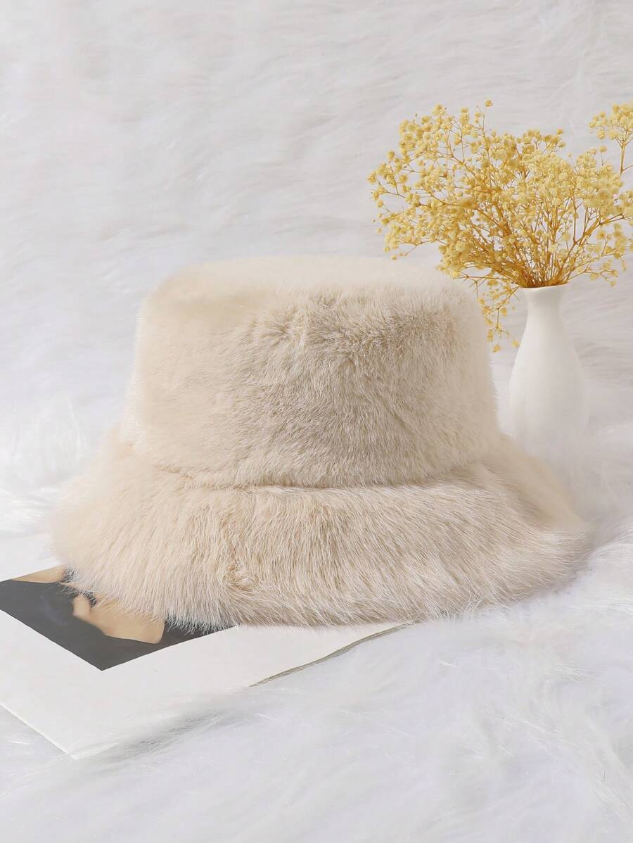 LEAJOURNO. 1 Mùa Đông Vintage Sang Trọng Nón Dành Cho Nữ Lớp Lót Dày, Ấm Áp Và Dễ Thương Bảo Vệ Tai Nón, phong Cách Nhật Bản Thanh Lịch - Màu be - Xem 1