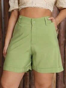 Women Shorts - Màu xanh Ô liu - Xem 1