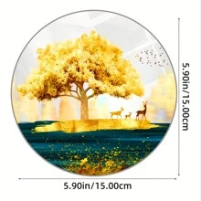 1 Miếng Nghệ thuật Cửa sổ Trang trí , Acrylic Đón nắng Tường Cửa sổ Cây Vật trang trí Đối với Ngoài trời Trong nhà Đồ trang trí - Nhiều màu - Xem 5