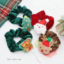 1 件女士毛绒驯鹿球发带，蝴蝶结发带，非常适合圣诞节装扮和服装 - 棕色 - 查看 5