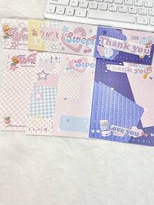 5pcs Millennium Style Advanced American Card Head Card Back Out Card, Vintage Ins Style Small Card Packaging Material, Gift Decoration - Multicolor - View 3