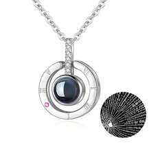 1 Stück Projektions-Halskette "Ich liebe dich in 100 Sprachen" Anhänger Schmuck für Liebhaber, Freundin, Paar, romantische, süße Accessoires, Muttertag, Valentinstag Geschenk (ohne Geschenkbox), Mama, Mutter, Muttertag, Geschenk